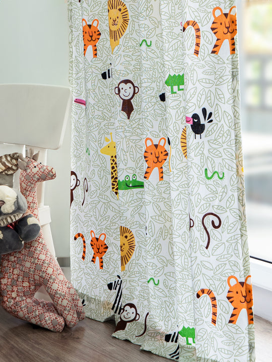 Safari Room Darkening Curtain (Set of 2)