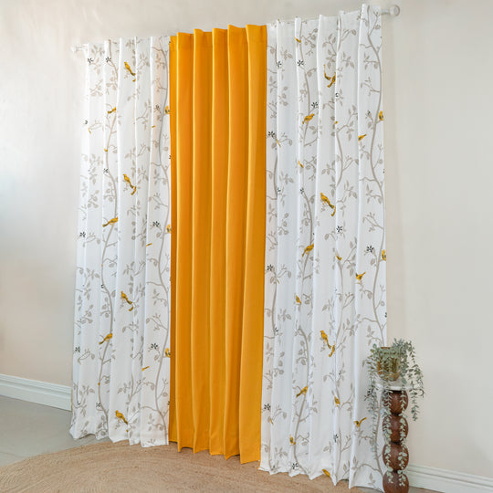 Yori Room Darkening Curtain (Set of 3)