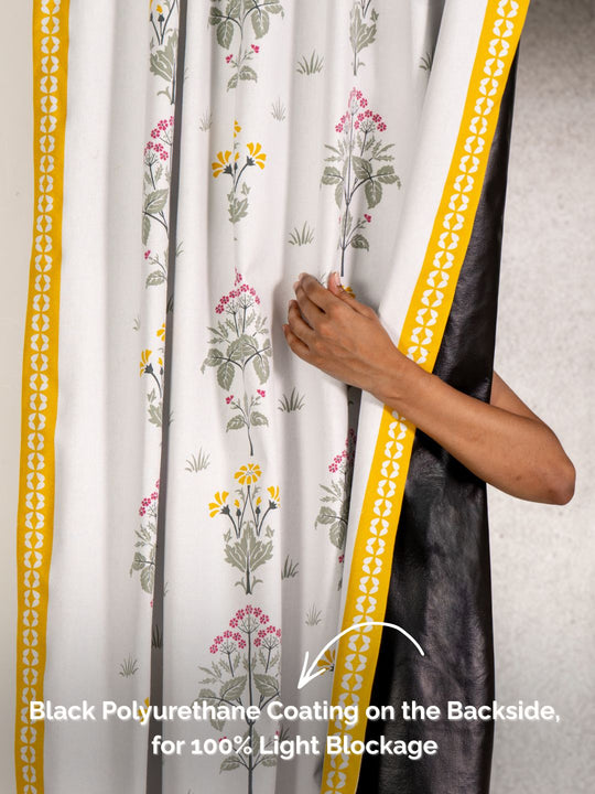 Latha Coated Blackout Curtain (Set of 2)